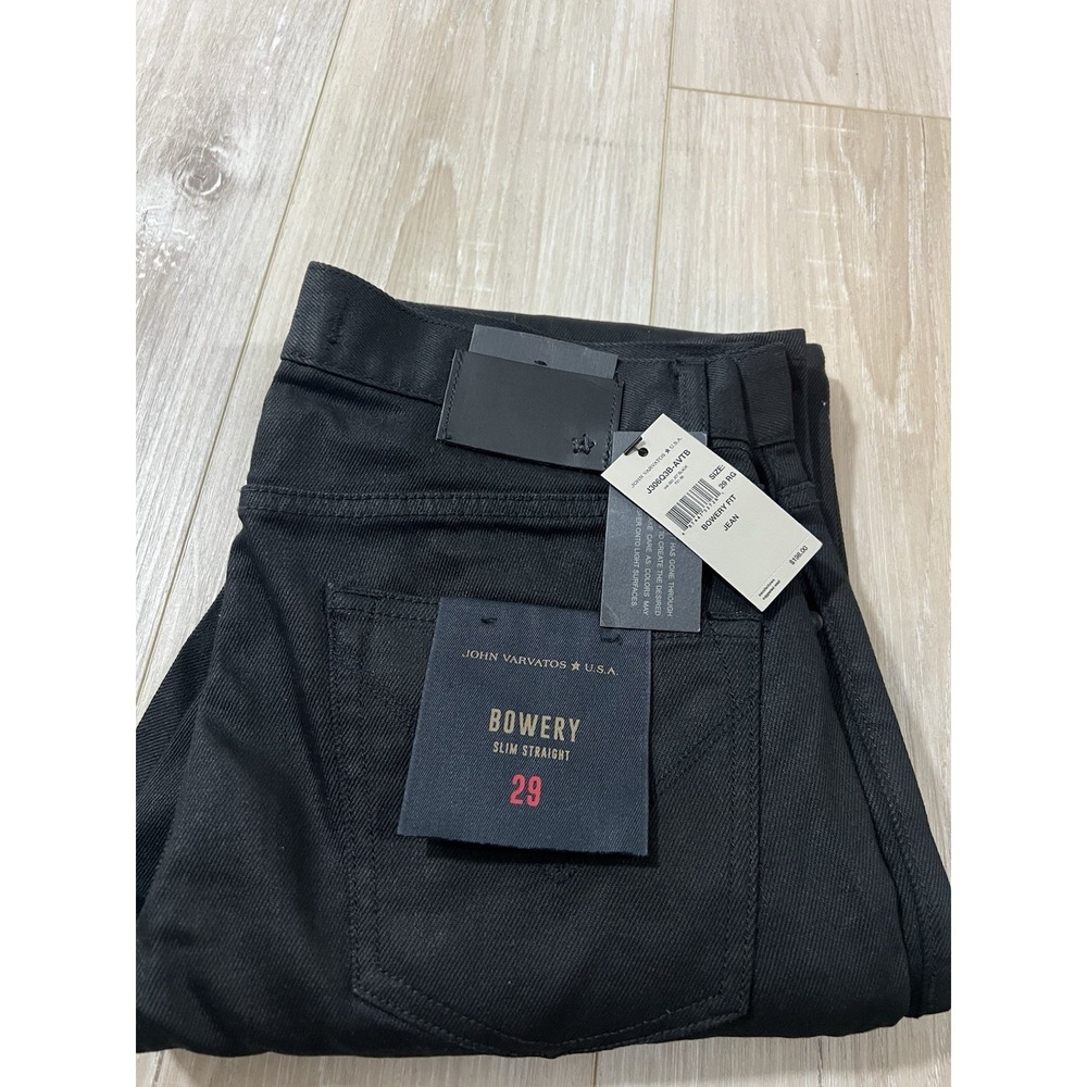 John Varvatos USA Men Black Bowery Slim Straight Jeans 29  NEW $198